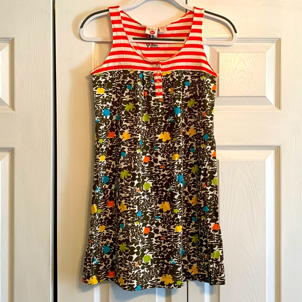 ROXY, girls floral sun dress, size XLarge, EUC